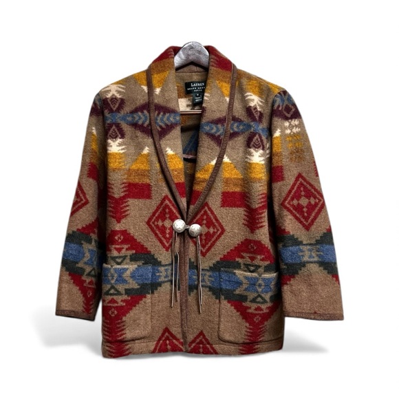 Ralph Lauren Women´s Sz P Wool Southwestern Blanket Jacket Coat,New Products : American Fashion Style Bags On Sale